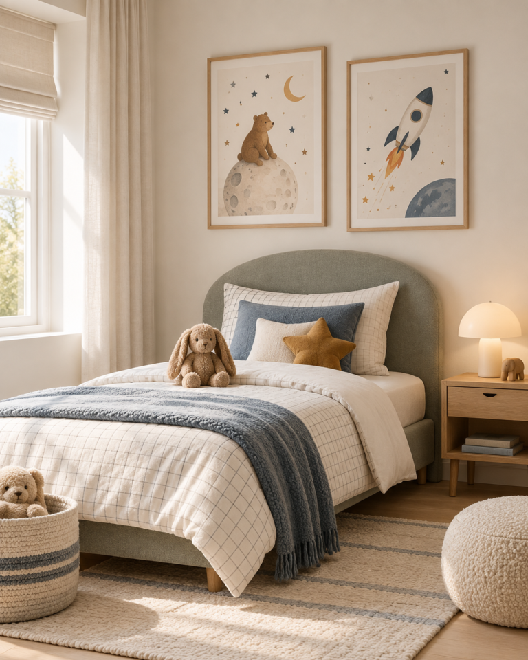 How We Design Wall Art for Kids’ Rooms Without Making the Space Feel Busy
